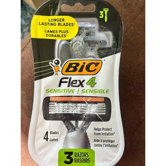 BIC Other - Bic Flex 4 Disposable Razors 3 Ct. Sensitive Skin Pivoting Head Moisture Strip